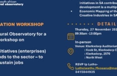 Youth-Led Initiatives/Enterprises Access to Funding – Sustaining Jobs in the CCI Sector Dissemination Workshop